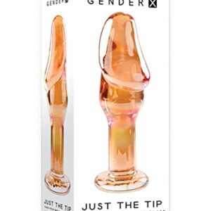 Gender X - Just The Tip Glass Plug - Iridescent Gold, Red, Orange