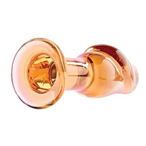 Gender X - Just The Tip Glass Plug - Iridescent Gold, Red, Orange