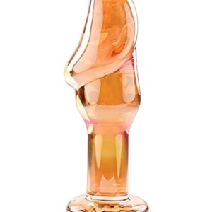 Gender X - Just The Tip Glass Plug - Iridescent Gold, Red, Orange