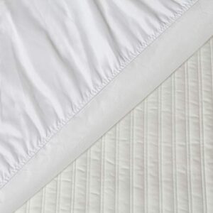 kathy ireland Microfiber Waterproof Mattress Pad (Topper) -18'' Stretchable Pocket, King, White