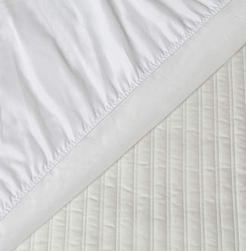 kathy ireland Microfiber Waterproof Mattress Pad (Topper) -18'' Stretchable Pocket, King, White