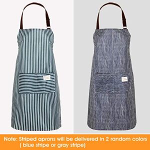 SATINIOR 3 Pieces Women Waterproof Apron with Pockets Adjustable Cooking Aprons Kitchen Bib Apron for Baking Household Cleaning