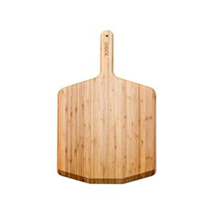 ooni 12” bamboo pizza peel – lightweight smooth wooden pizza paddle and serving board – ooni outdoor pizza oven accessories