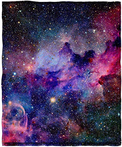 KYKU Soft Galaxy Blanket Full Size Fleece Purple Nebula Throw Blanket Universe Small Outer Space Adult and Child Comfy Home for Living Room Sofa Nap Cozy Pretty Abstract Art Printed Design Gifts