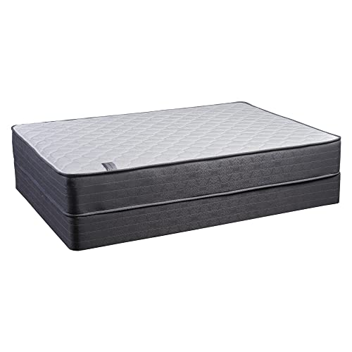 Mayton 10-Inch Medium plush, Tight top Innerspring Mattress And 8" Wood Box Spring/Foundation Set,Full Size