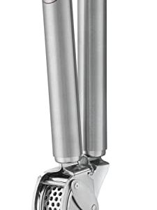 Rösle Stainless Steel Mincing Garlic / Ginger Press with Scraper, 9-inch