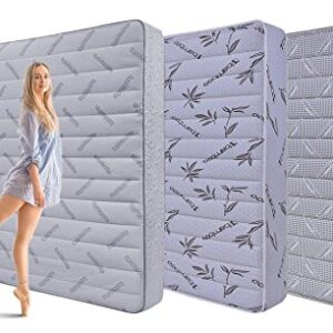 Alphabet Mattress Hybrid Mattress Coil System Spring and Memory Foam Mattress Deliver in Box 15-Year Warranty (Queen)