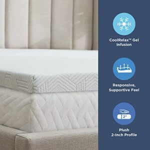 Dr. Oz Good Life Sleep All Day Fast Response Memory Foam Mattress Topper Queen Size, White