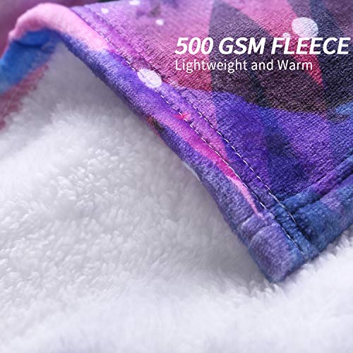 Loong Design Pink Llama Throw Blanket Super Soft, Fluffy, Premium Sherpa Fleece Blanket 50'' x 60'' Fit for Sofa Chair Bed Office Travelling Camping Gift