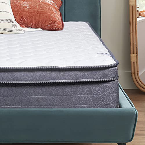 Continental Sleep 10-Inch Plush Foam Encased Hybrid Eurotop Innerspring Fully Assembled Mattress, Queen