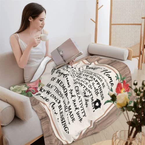 Socofuz House Warming Gifts New Home, Housewarming Gift, Housewarming Gifts for New House, New Home Gifts for Home Blanket, Super Soft Flannel Fleece Throw Blanket 50x60 inches