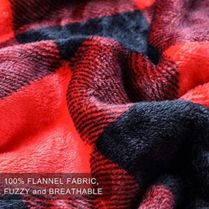 Adigaber Buffalo Plaid Throw Blanket Soft Flannel Fleece Cozy Lightweight for Couch Bed Fit All Seasons Decorative Blankets