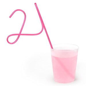 xo, fetti 21st birthday party xl pink 21 straw | bday decorations, finally 21, birthday girl gift