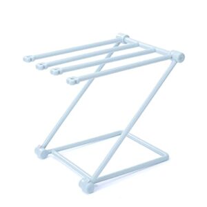 fcmld kitchen bathroom fold storage rack cup rack towel holder rack stand toilet stand rack for kitchen kitchen accessories save space (color : blue, size