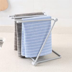 FCMLD Kitchen Bathroom fold Storage Rack Cup Rack Towel Holder Rack Stand Toilet Stand Rack for Kitchen Kitchen Accessories Save Space (Color : Blue, Size