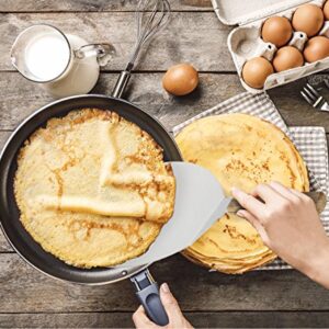 Extra-Large Stainless Steel Wide Spatula Turner with Strong Wooden Handle - Dishwasher Safe Kitchen Utensil - Heavy Duty Oversized Metal Lifter for Grilling, Cooking, Baking Cake & Cookies pancake