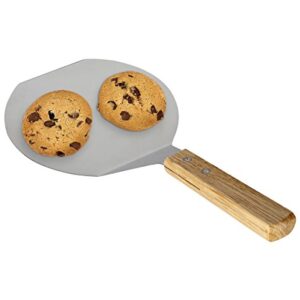 Extra-Large Stainless Steel Wide Spatula Turner with Strong Wooden Handle - Dishwasher Safe Kitchen Utensil - Heavy Duty Oversized Metal Lifter for Grilling, Cooking, Baking Cake & Cookies pancake