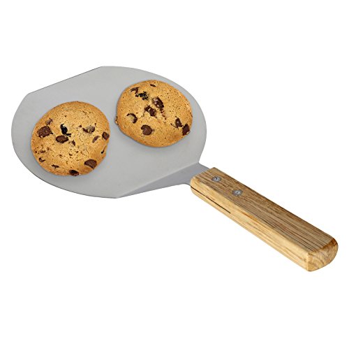 Extra-Large Stainless Steel Wide Spatula Turner with Strong Wooden Handle - Dishwasher Safe Kitchen Utensil - Heavy Duty Oversized Metal Lifter for Grilling, Cooking, Baking Cake & Cookies pancake