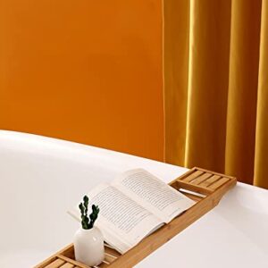 GANFANREN Bathroom Bathtub Rack Shelf Bath Bridge Caddy Bathtub Storage Rack Tray Bath Tub Towel Book Wine Holder Organizer