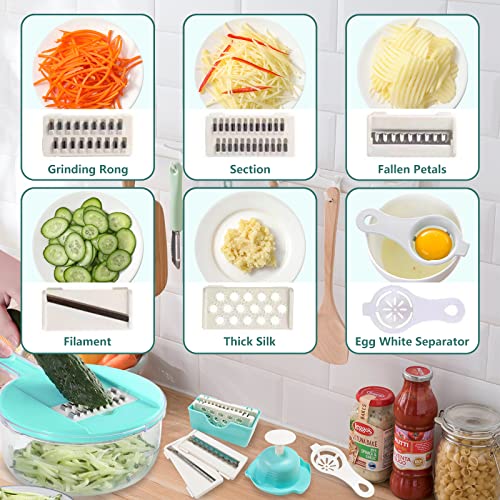 Vegetable Chopper, 12 in 1 Food Slicer, With Container Veggie Chopper, Mandolin, Multifun vegetable cutter slicer, Vegetable Slicer, Kitchen Gadgets, Food Chopper Manual, Mandoline Slicer For Kitchen