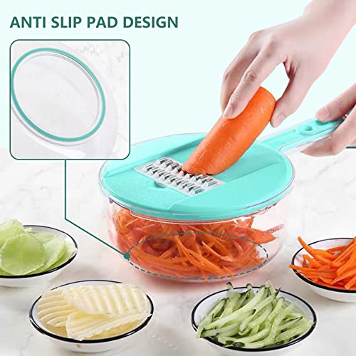 Vegetable Chopper, 12 in 1 Food Slicer, With Container Veggie Chopper, Mandolin, Multifun vegetable cutter slicer, Vegetable Slicer, Kitchen Gadgets, Food Chopper Manual, Mandoline Slicer For Kitchen