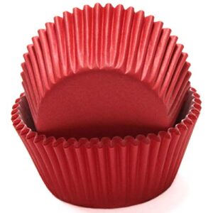 chef craft classic cupcake liners, 50 count, bright red