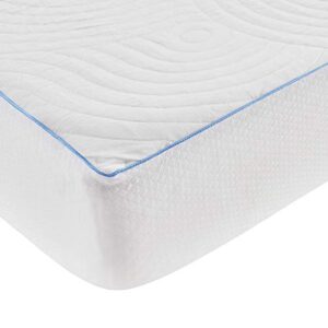 Tempur-Pedic TEMPUR Supreme 3-Inch Mattress Topper, Medium Firm, Queen, White & Cool Luxury Mattress Protector, Queen, White