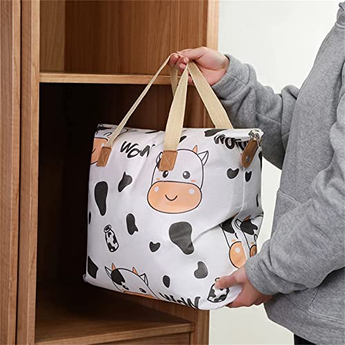 Askfairy Large Clothes Storage Bags, Foldable Storage Bags for Clothes, Comforter, Blanket, Pillow with Sturdy Zipper and Reinforced Thick Fabric Handle