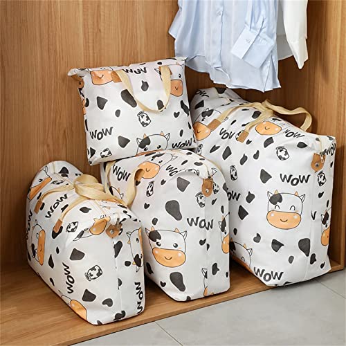Askfairy Large Clothes Storage Bags, Foldable Storage Bags for Clothes, Comforter, Blanket, Pillow with Sturdy Zipper and Reinforced Thick Fabric Handle