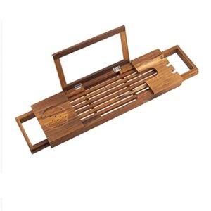ganfanren bath tub shelf rack multi-purpose bathtub board tablet with extending sides bathroom bath caddy tray