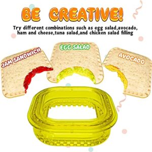 IFAMILY Uncrustables Cutter and Sealer Remove Bread Crust Make DIY Sandwiches for Kids, Square