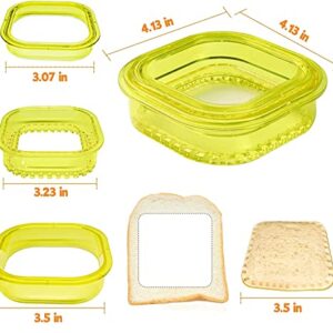 IFAMILY Uncrustables Cutter and Sealer Remove Bread Crust Make DIY Sandwiches for Kids, Square