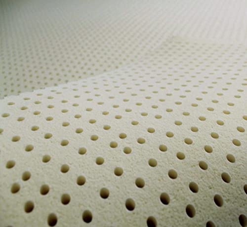 Latex Mattress Topper - Natural Latex with 5 Zones - No Cover (King / 2 inch/Soft)