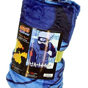 Seven Times Six Naruto Shippuden Kakashi Hatake Japanese Script Super Plush Fleece Throw Blanket