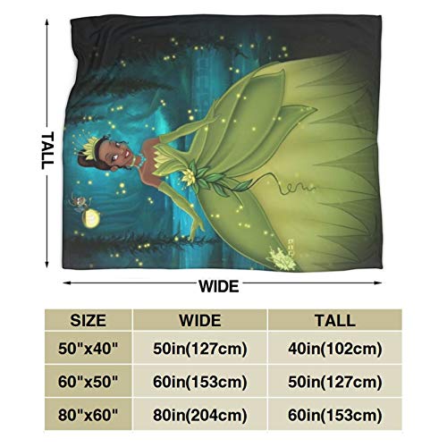 Princess and The Frog Ultra-Soft Micro Fleece Blanket Throw for Bedroom Sofa Comfortable 60in*80in