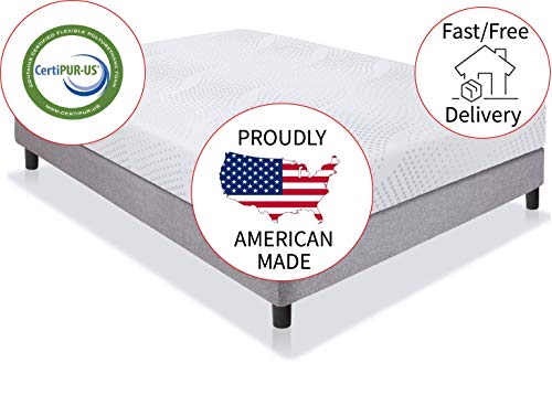 American Mattress Company 8" Graphite Infused Memory Foam-Sleeps Cooler-100% Made in The USA-Medium Firm (70x80)