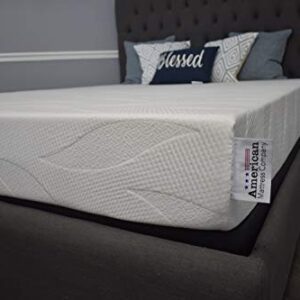 American Mattress Company 8" Graphite Infused Memory Foam-Sleeps Cooler-100% Made in The USA-Medium Firm (70x80)