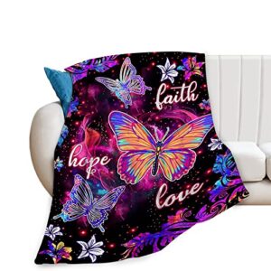 butterfly blanket colorful butterfly fleece throw blanket super soft cozy warm plush blanket gifts for kids women 40"x50"