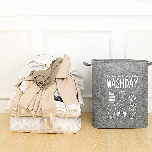 Futchoy Clothes Organizers Storage Bag,With Reinforced Handle,Under Bed Storage Bags,Sweater Clothes Storage Containers,Gray