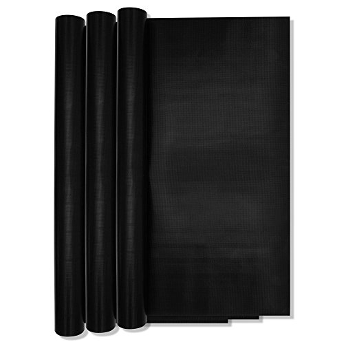 3 Pack Non-Stick Heavy Duty Oven Liners Set by Grill Magic - Thick, Heat Resistant Fiberglass Mat - Easy to Clean, Reduce Spills, Stuck Foods & Clean Up - BPA Free Kitchen Friendly Cooking Accessory