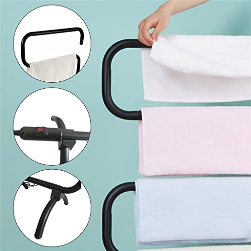 FCMLD Towel Warmer Electric Towel Heated Bathroom Accessories Standing Wall Mount Bath Towel Drying Rack Towels Dryer Shelf