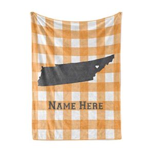 state pride series tennessee - personalized custom fleece blankets with your family name - knoxville edition