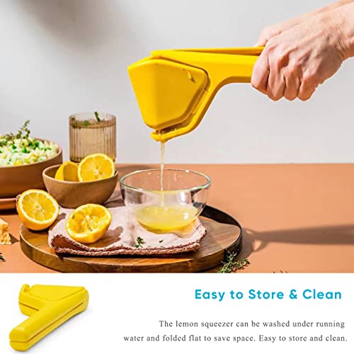 Lemon Squeezer, Lemon Juicer Hand Lime Squeezer, Nicehelper Large Manual Citrus Press That Folds Flat for Space, Ergonomic Design with Sideways Pivot, Easy to Use, for Lemon, Lime, Cirtus, Fruit