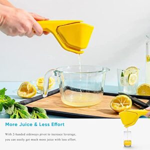 Lemon Squeezer, Lemon Juicer Hand Lime Squeezer, Nicehelper Large Manual Citrus Press That Folds Flat for Space, Ergonomic Design with Sideways Pivot, Easy to Use, for Lemon, Lime, Cirtus, Fruit