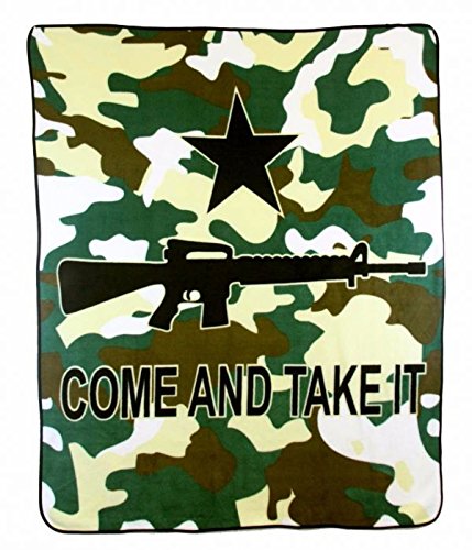 Best Flags Come & Take it Rifle Throw Blanket, 50inx60in, Multi-Colored