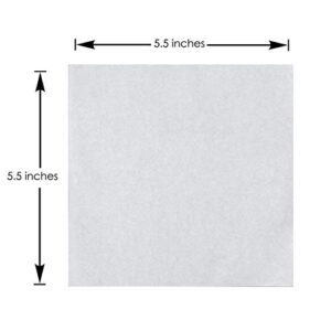 Waxed Butcher Paper Sheets | Hamburger Patty, | 200 Non-Stick Wax Paper Squares Per Set (5.5x5.5)