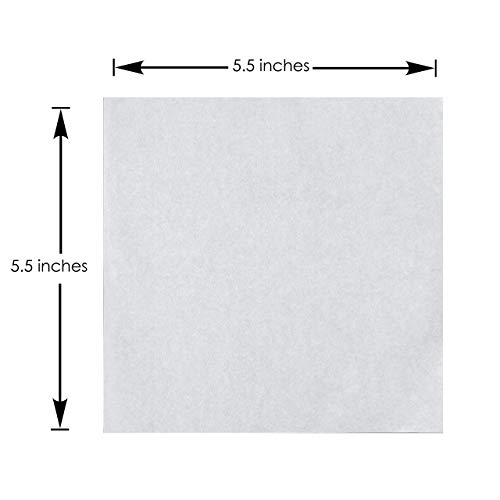 Waxed Butcher Paper Sheets | Hamburger Patty, | 200 Non-Stick Wax Paper Squares Per Set (5.5x5.5)