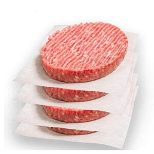 Waxed Butcher Paper Sheets | Hamburger Patty, | 200 Non-Stick Wax Paper Squares Per Set (5.5x5.5)