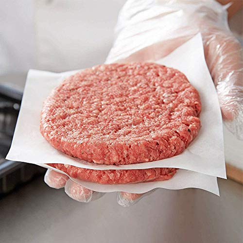 Waxed Butcher Paper Sheets | Hamburger Patty, | 200 Non-Stick Wax Paper Squares Per Set (5.5x5.5)