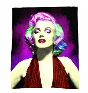 midsouth products marilyn monroe multicolor coral plush fleece throw blanket, king